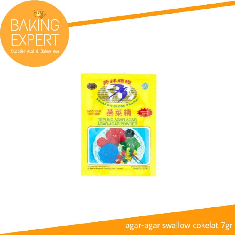 

bubuk agar agar swallow coklat 7gr agar-agar powder globe brand chocolate cokelat