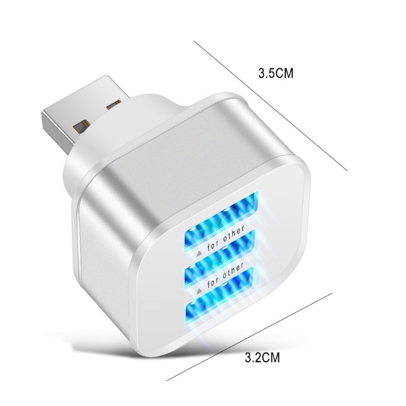 Hub Splitter 3 Port USB 2.0 Dengan Indikator LED