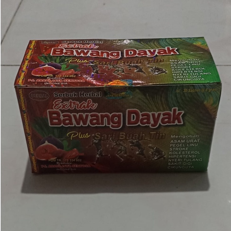 

JAMU SEDU BAWANG DAYAK PLUS SARI BUAH TIN ISI 30 SACHET