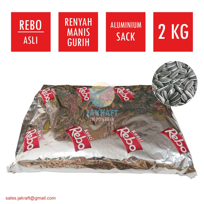 Jual Kuaci Rebo 2 Kg Kwaci Biji Bunga Matahari Original Kemasan Sack