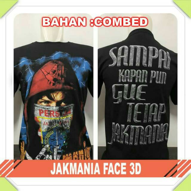 Kaos bola jackmania face 3D