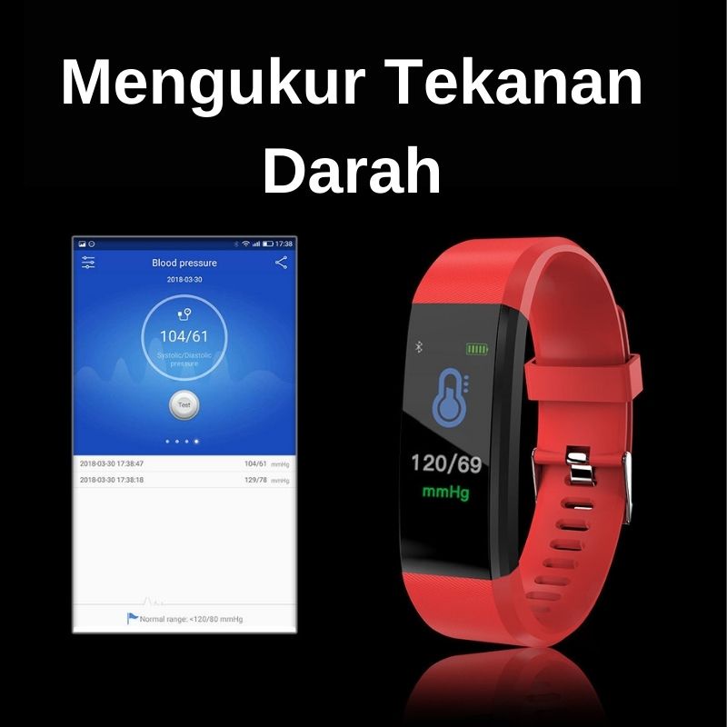 Jam Tangan Sporty 115 Plus Pro / Smartwatch Detak Jantung Fitnes