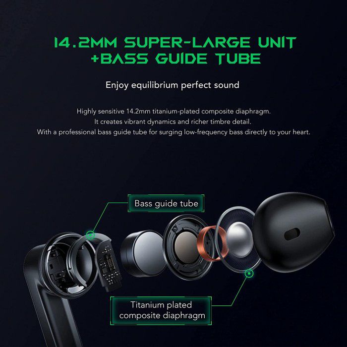 Black Shark JoyBuds TWS Bluetooth Gaming Earphones BE18 Garansi Resmi 1 Tahun