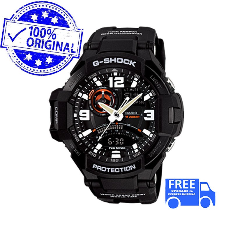 *FREE ONGKIR* Jam Tangan Original Casio G-Shock GA 1000 - 1ADR Twin Sensor *PROMO BRANDED*