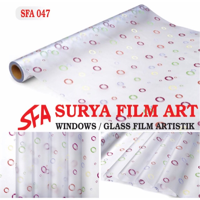 STIKER KACA/STICKER MOTIF BULAT/STICKER KACA