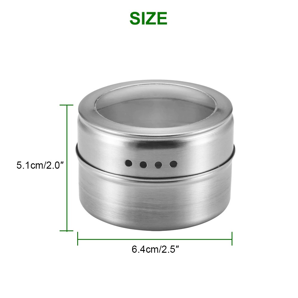 Tempat Bumbu Makanan Magnetic Spice Jar Storage Container