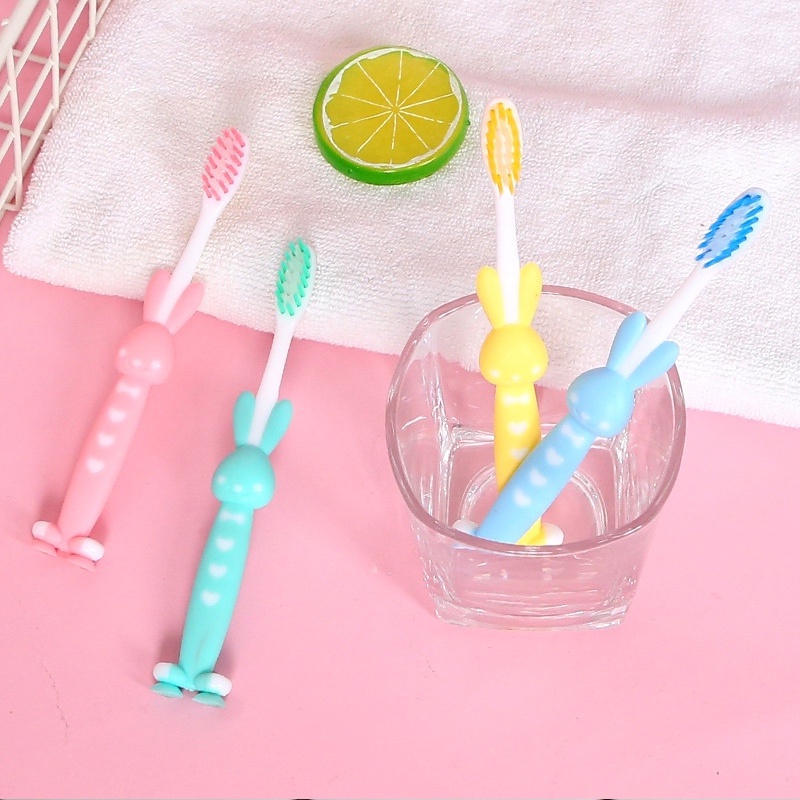 UNIGOOD - Sikat Gigi Anak Motif Kelinci Lucu 1 Set Isi 4 pcs Kids Toothbrush Bulu Lembut Halus