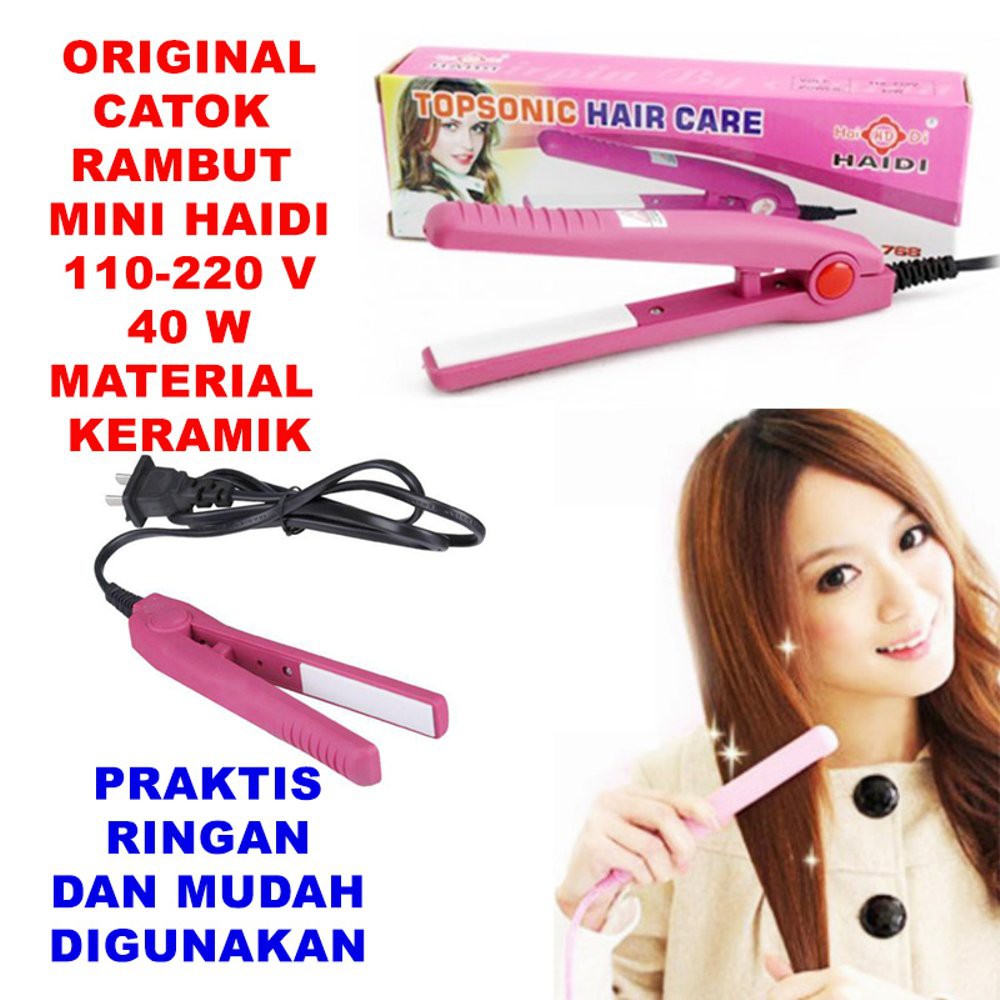 Catokan Rambut Mini Haidi Mini Hair Straighteners