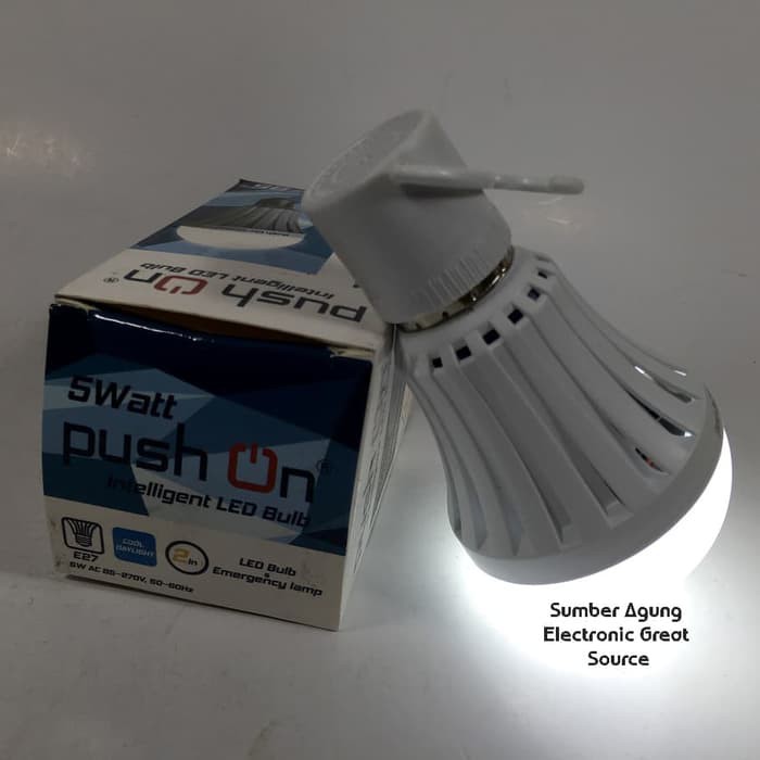 Lampu Intelligent LED Bulb Push On 5W 5 Watt 2in1 Emergency Lamp