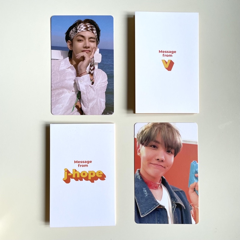 BTS TAEHYUNG / V, JHOPE / HOSEOK BUTTER OFFICIAL PC & MESSAGE CARD