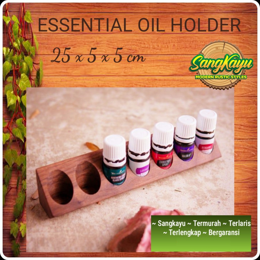 Jual Wooden Essential Oil Holder Storage Rak Essential Oil Kayu Rak Oil Kayu Tempat Oil 7225