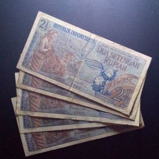 

Uang Kertas Indonesia 2 1/2 Sandang Pangan 1961 Ekonomis