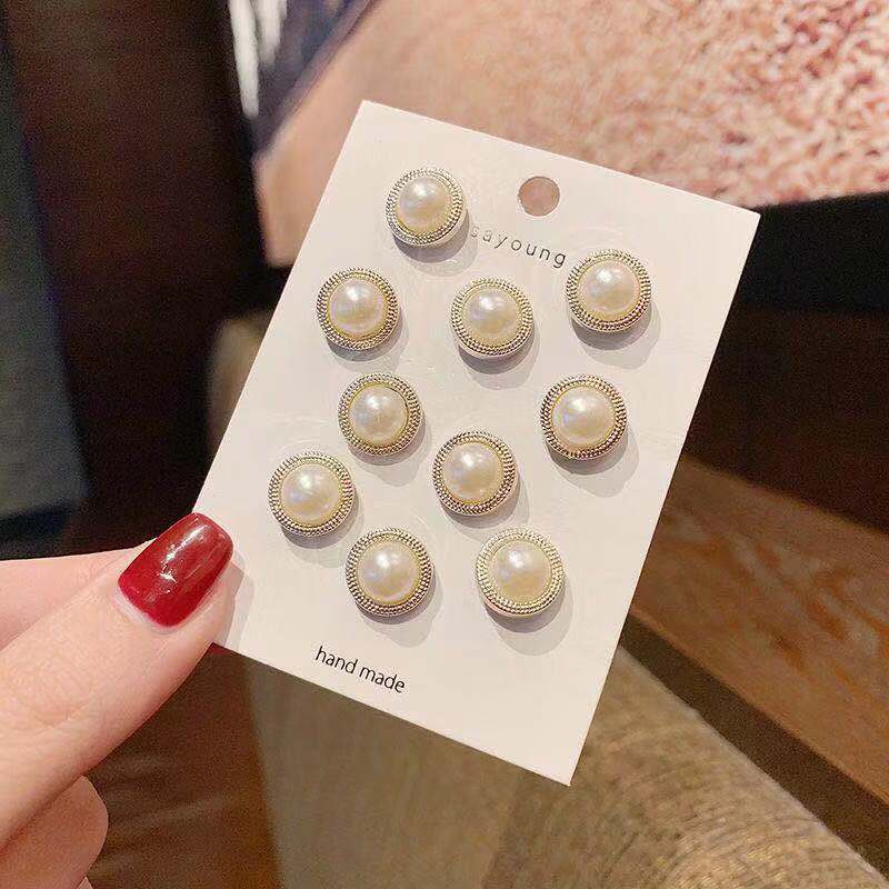 10pcs / set Bros Pin Bentuk Permen Gaya Korea Untuk Aksesoris Pakaian Wanita