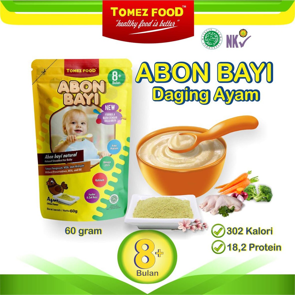 

TOMEZ ABON AYAM UNTUK BAYI 8+ (60 gr)