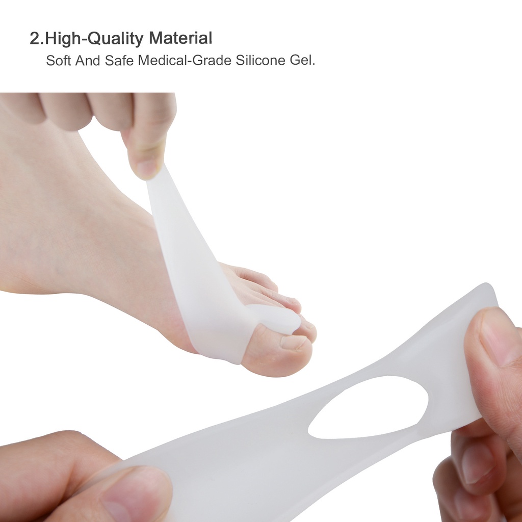 1Pair Silicone Gel Bunion Big Toe Separator Spreader