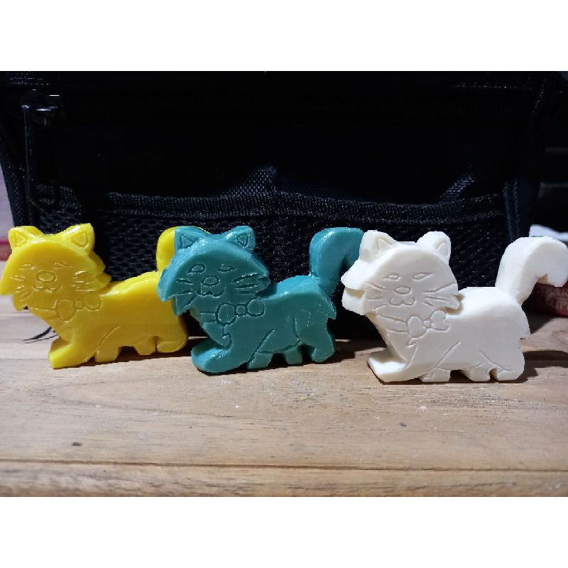 Kerajinan sabun ukir prakarya ukiran sabun / Souvenir sabun bentuk Hewan Kucing