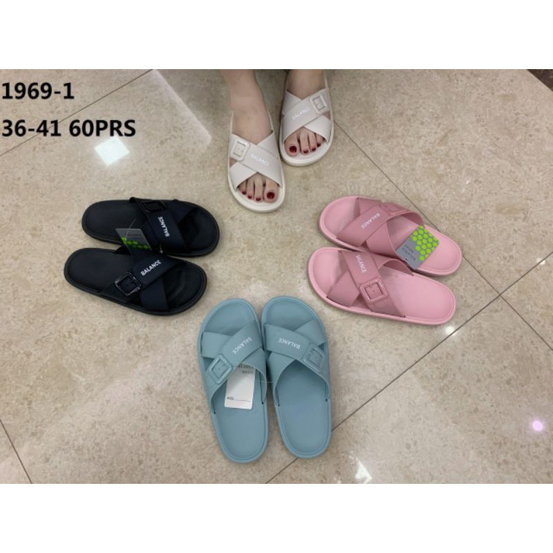 Sandal Jelly Balance Silang Karet Import 1969