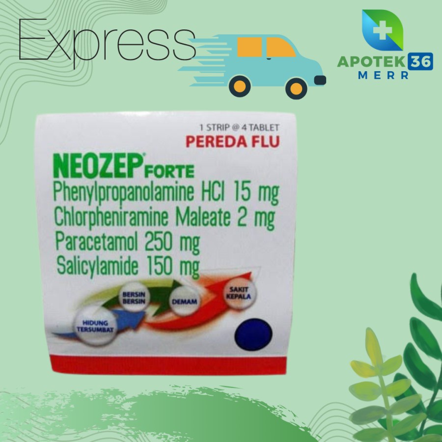 NEOZEP FORTE TABLET 4'S OBAT FLU