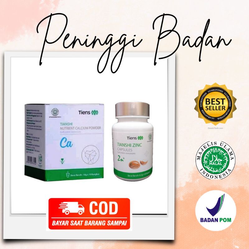 SUSU PENINGGI BADAN TIENS NUTRIENT CALSIUM POWDER | SUPLEMEN PENINGGI BADAN DEWASA DAN ANAK | OBAT P