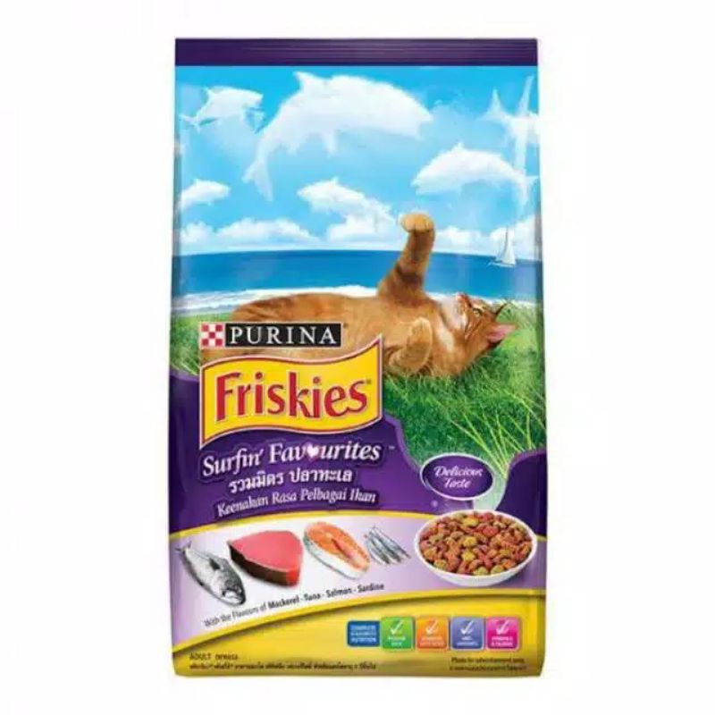 Friskies Surfins Favourite 1,2kg Freshpack / Makanan Kucing Friskies Surfin