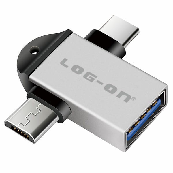 LOG ON  LO-OT09 OTG 2in1 (TYPE C &amp; MICRO) CONVERTER USB 3.0 TO MICRO AND TYPE C High Speed Transfer Data Premium Quality