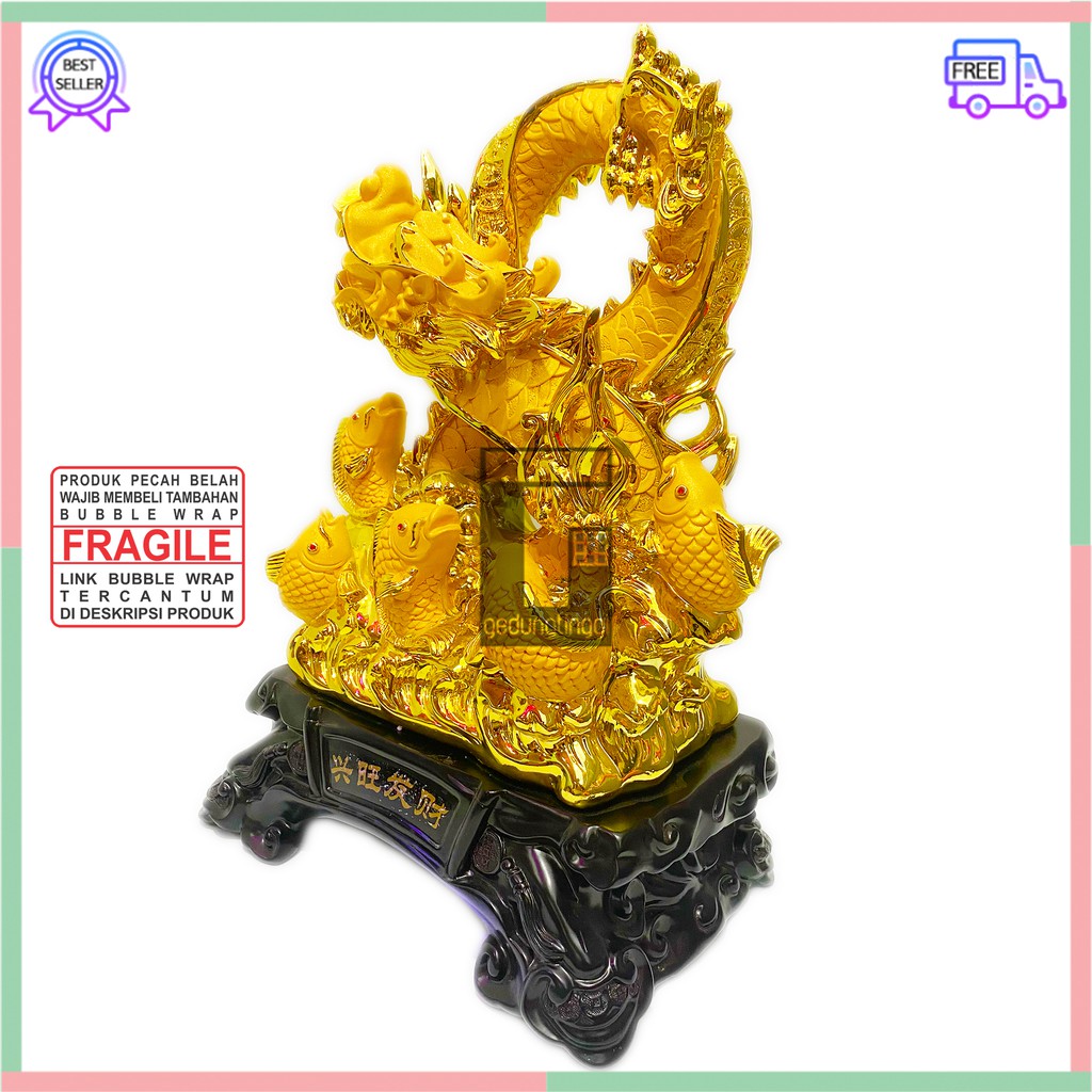 Patung Hiasan Pajangan Shio Naga Mutiara Uang Duit Coin Koin Emas Gold Kuningan Dewa Buddha Budha Resin Batu Giok Kayu Kuno Fengshui Feng Shui Fengsui Rejeki Hoki Meja Toko Cafe Jumbo Besar Hadiah Kado Imlek Sincia Tahun Baru Cina China Cny New Year 2024