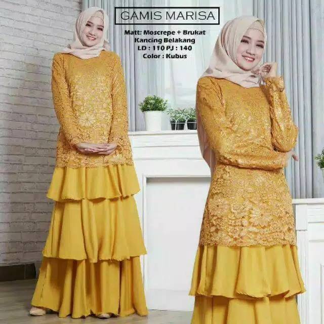 dress, maxy brukat rempel, dress brukat, gaun pesta brokat model terbaru