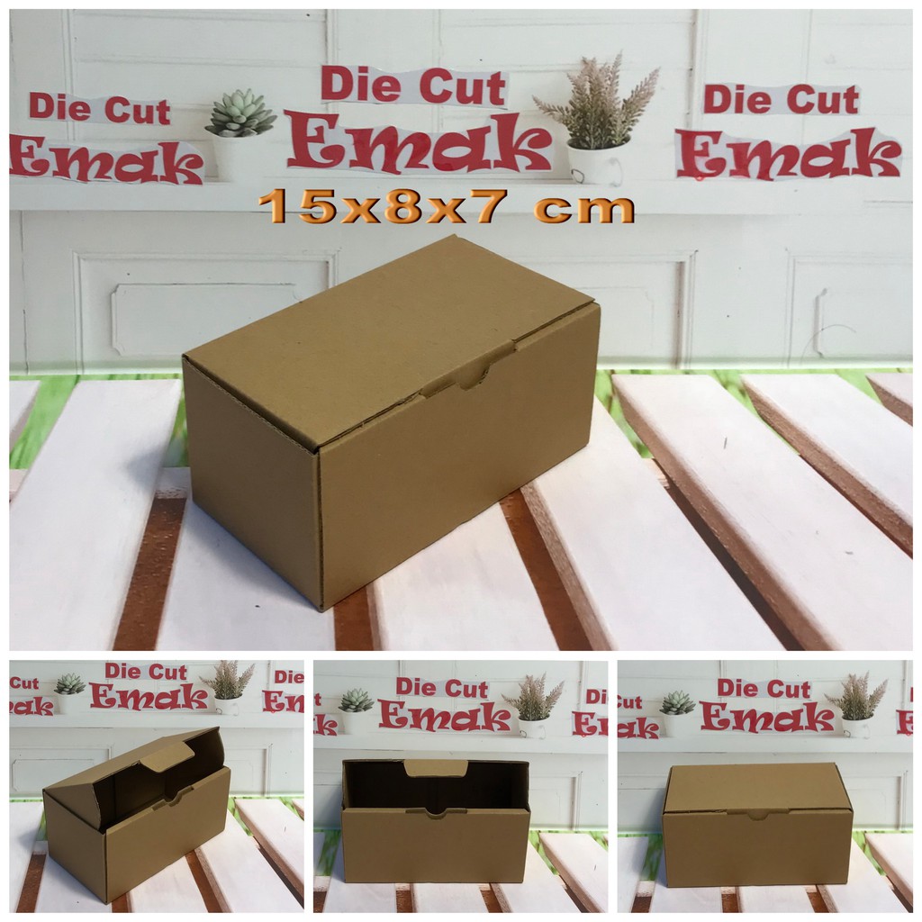 

kardus uk.15x8x7 cm kotak box karton Die Cut