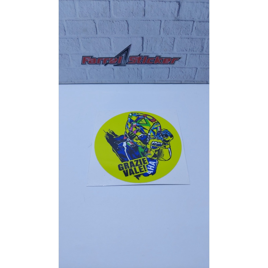 sticker Rossi Stiker GRAZIE VALE LINGKARAN