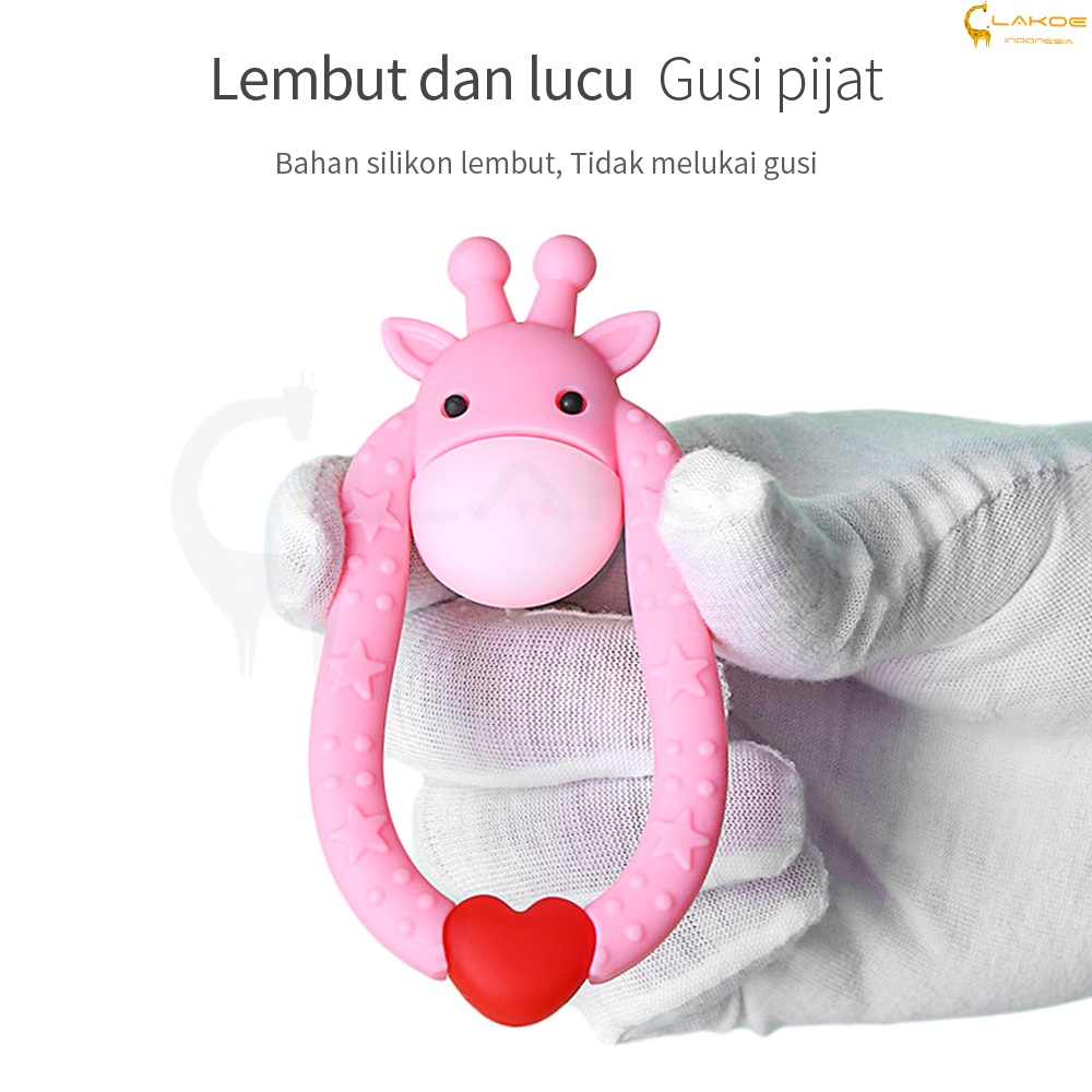 LAKOE Teether bayi /gigitan bayi model jerapah BPA Free