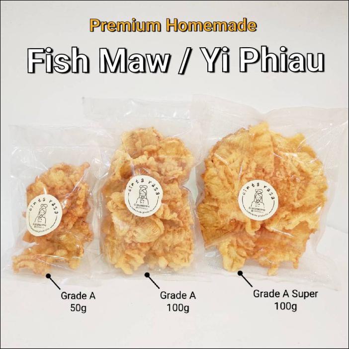 

HIPIO/YI PHIAU/PERUT IKAN/GELEMBUS IKAN/FISH MAW - GRADE A, 100G