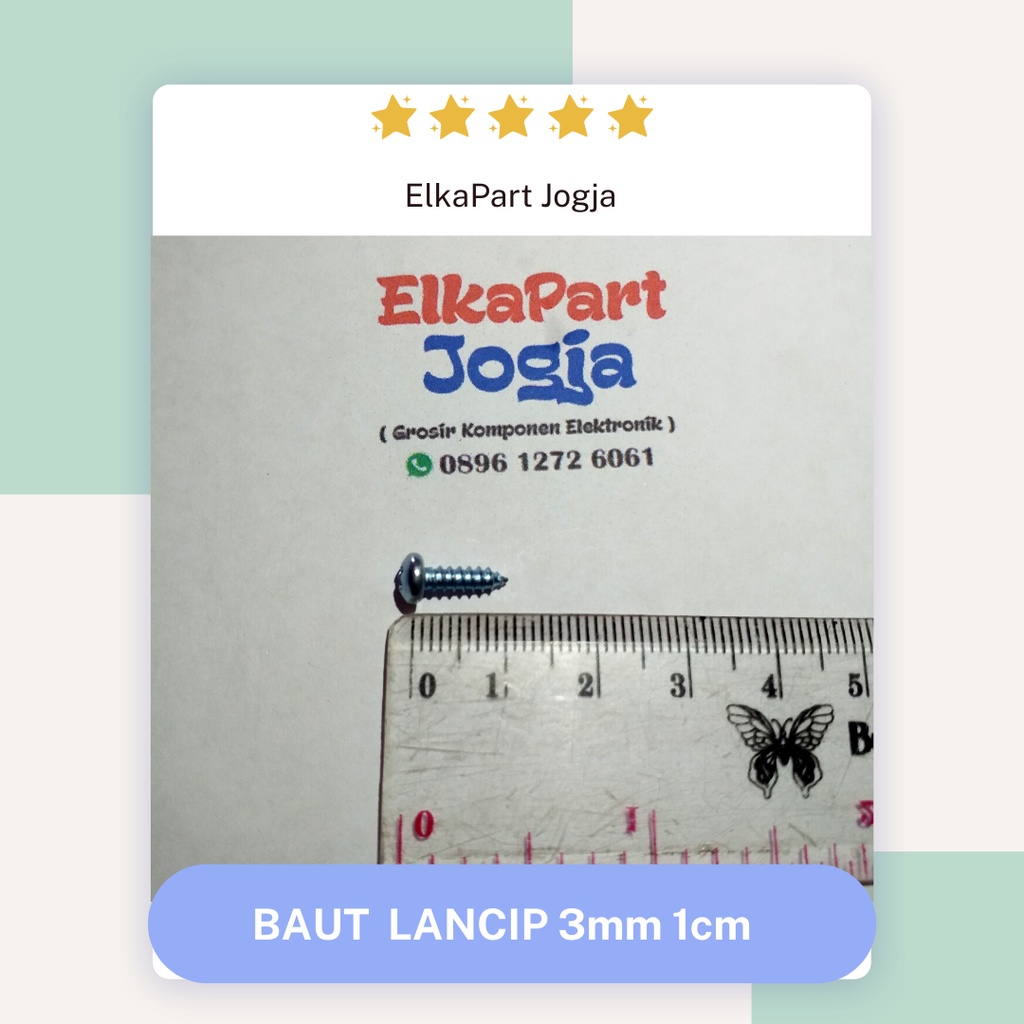 BAUT LANCIP 3mm 1cm TR Transistor 3 mm 10mm Sekrup 1 cm