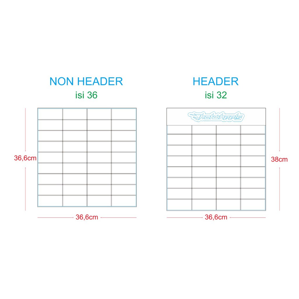 RAK TOMICA ISI 32 / RAK TOMICA AKRILIK HEADER ISI 32