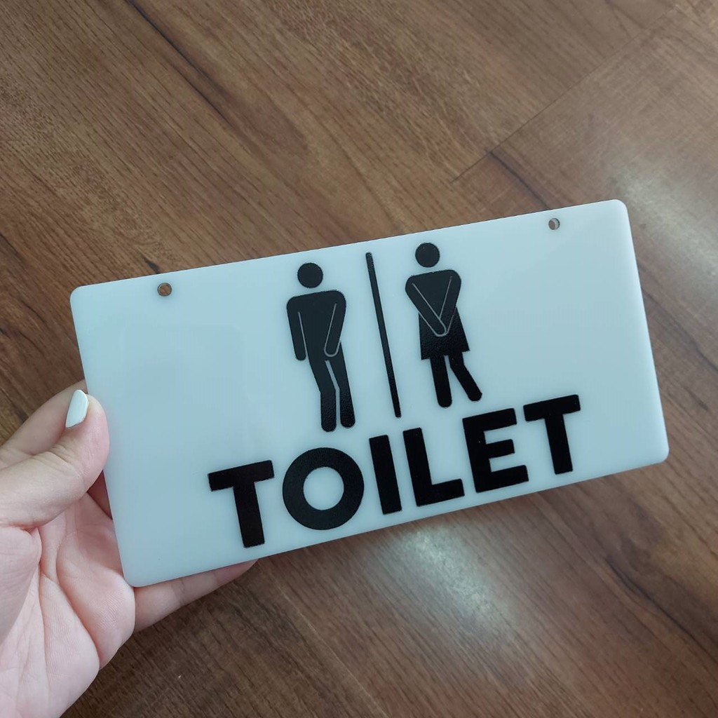 TULISAN TOILET / SIGN TOILET / TEMPELAN DINDING TOILET