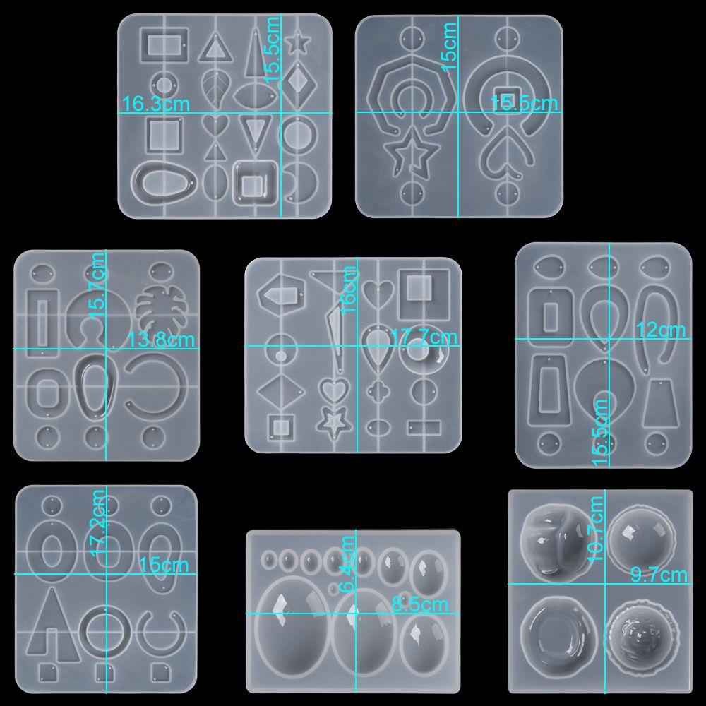 Solighter Anting Cetakan DIY Kerajinan Buatan Tangan Membuat Perhiasan Kristal Epoxy Tidak Teratur Anting-Anting Geometris Liontin Dekorasi