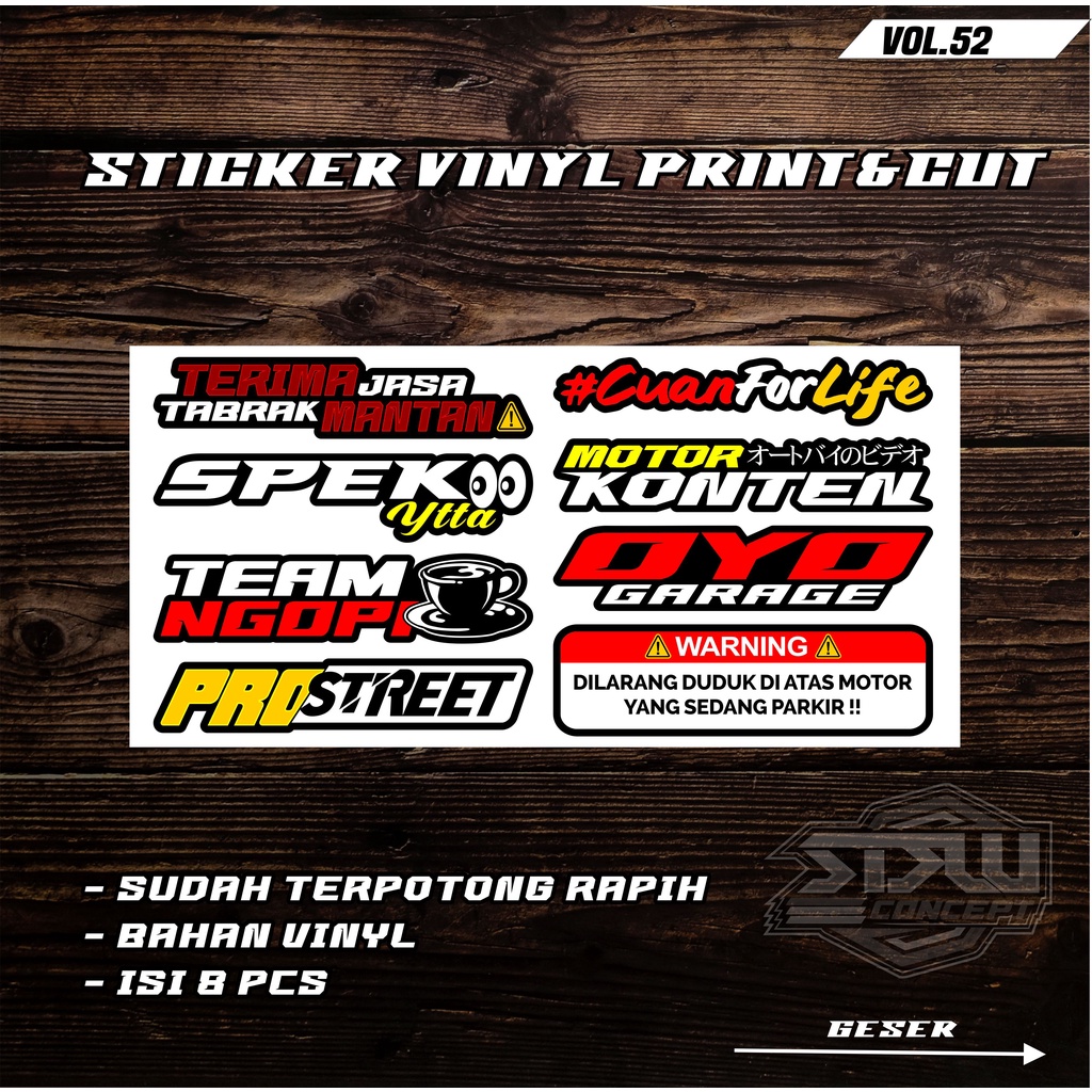 Sticker Print cut Stiker racing Pack stiker Motor