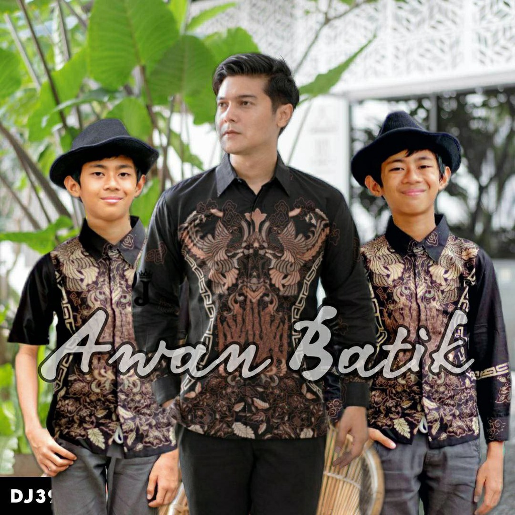 TERBARU Couple sweet || couple batik ayah dan anak cowok BATIK Hitam Batik Premium