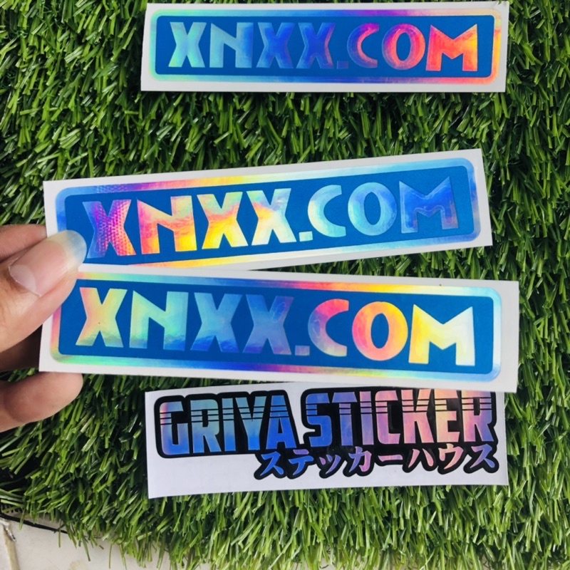 Sticker cutting XNXX.COM stiker hologram viral