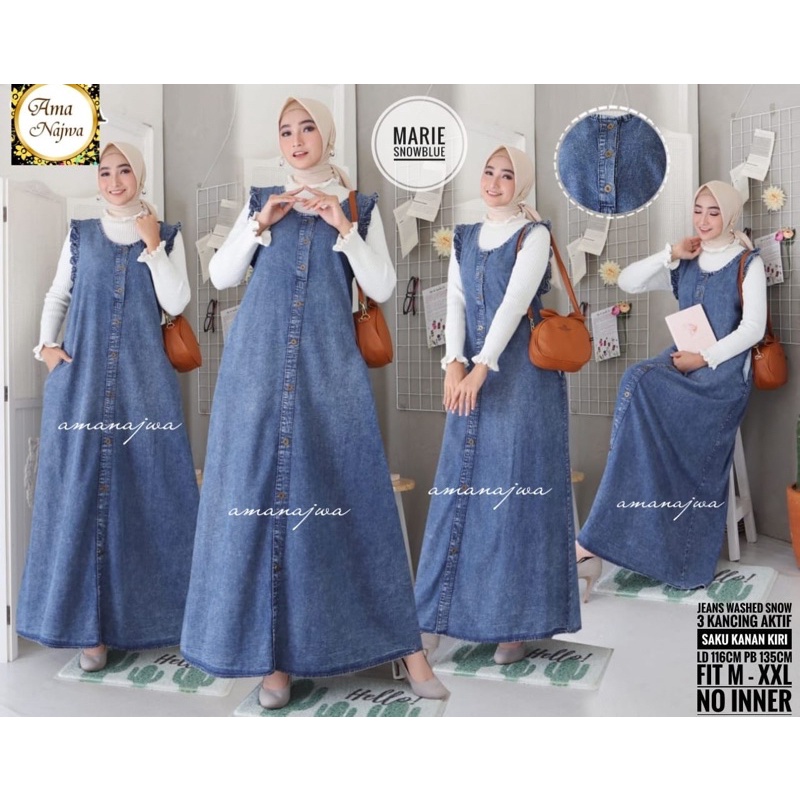 Marie overall • Overall wanita jeans • Jeans overall