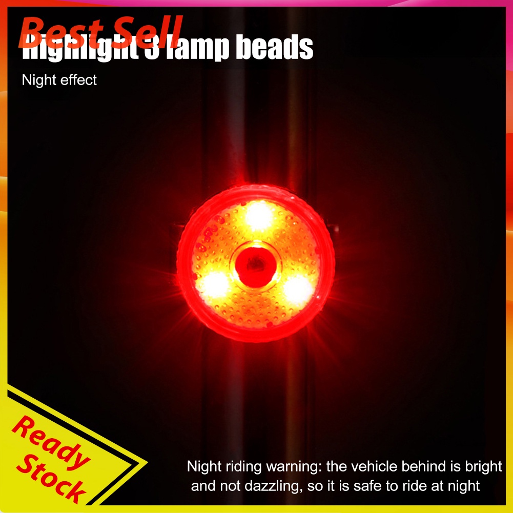 USB Rechargeable Bike Tail Light Waterproof Night Running Warning Lights