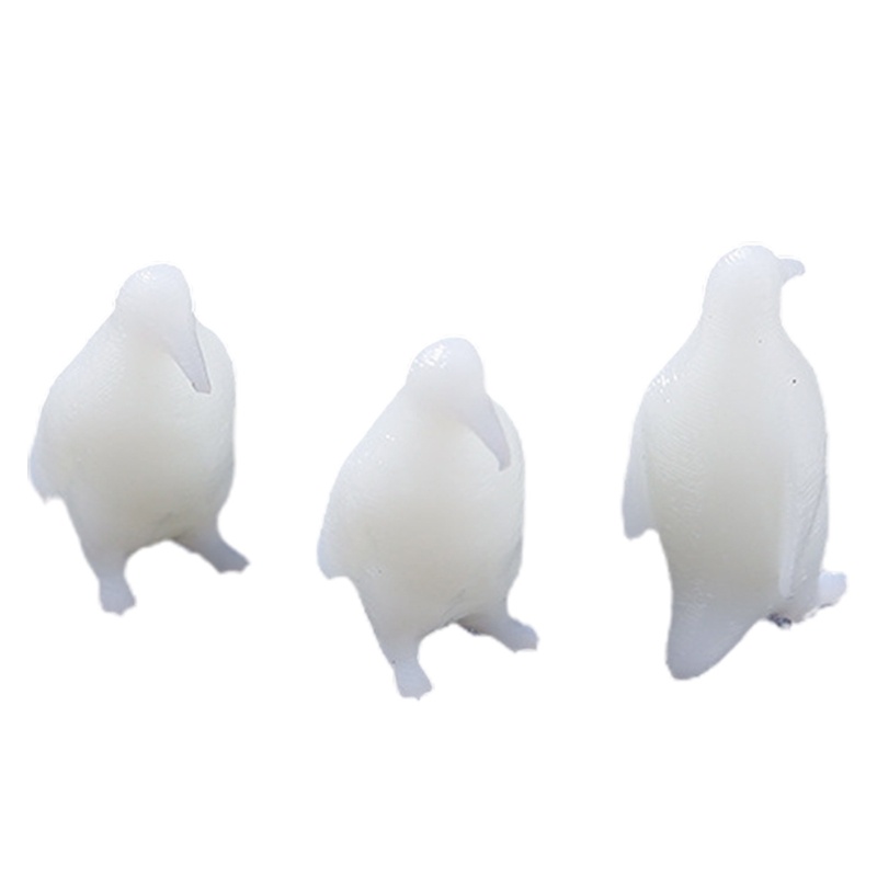 Siy 3pcs / Set Miniatur Pinguin 3d Bahan Plastik Resin Untuk Dekorasi / Modeling / Filler Perhiasan