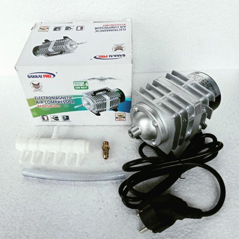 airpump aerator SAKKAI PRO ACO 001 25W 6 lubang mesin pompa gelembung udara aquarium kolam