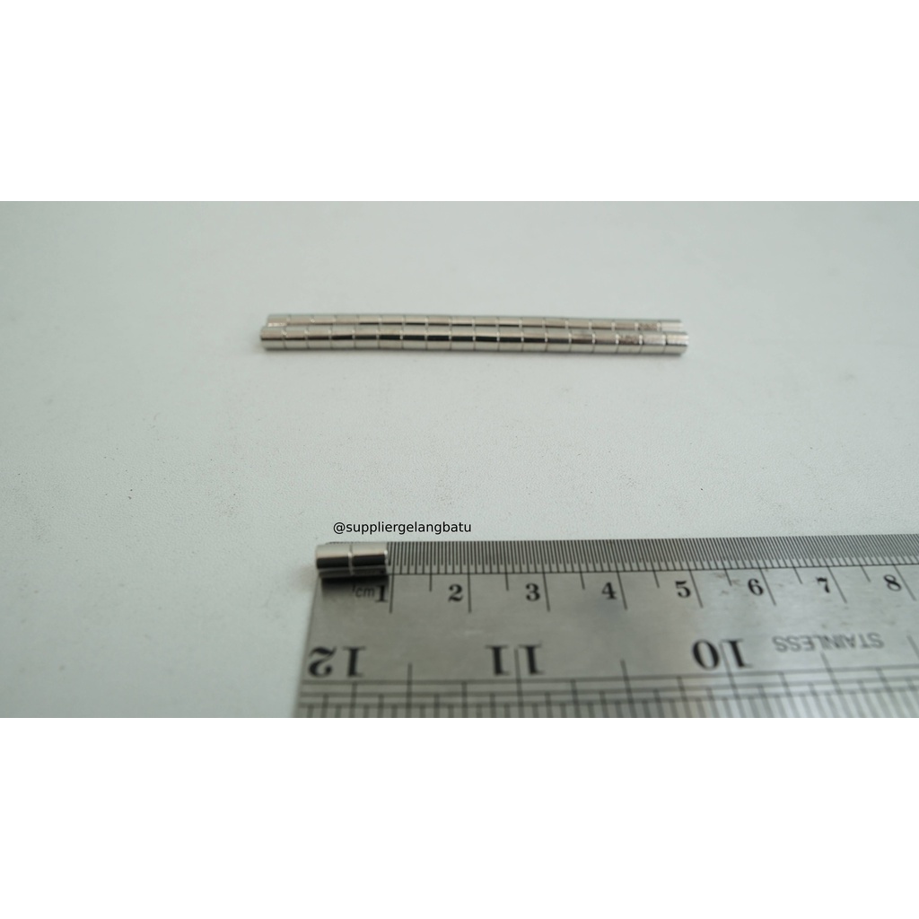 Aksesoris stopper magnet 5mm silver bahan rangkai gelang kalung tali