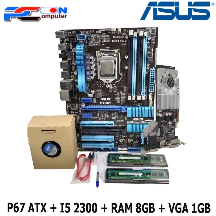 Motherboard Intel LGA 1155 P67 4 Slot ram VGA Offboard ASUS / GIGABYTE