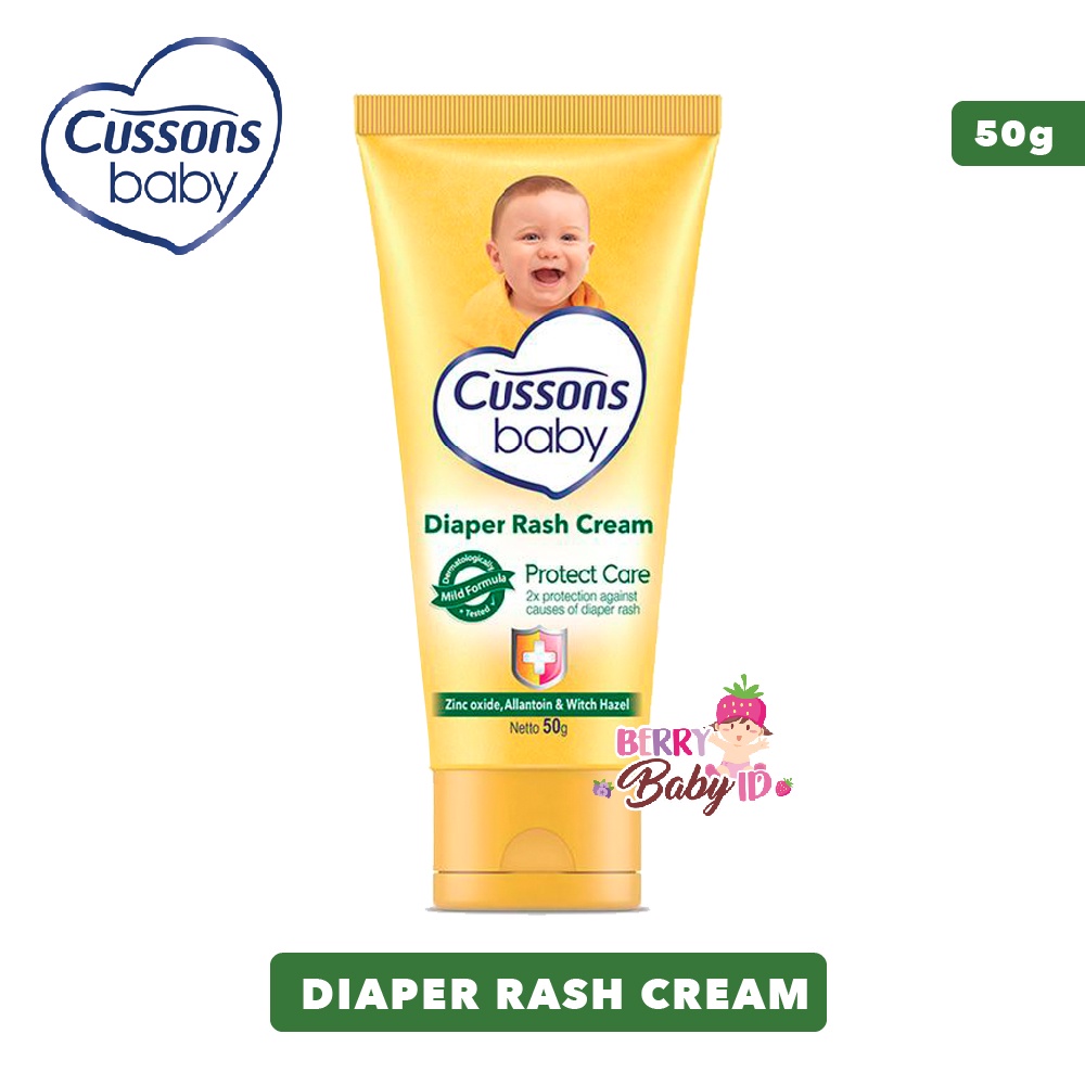 Cussons Baby Protect Care Diaper Rash Cream Bayi Ruam Popok 50 Gram Berry Mart