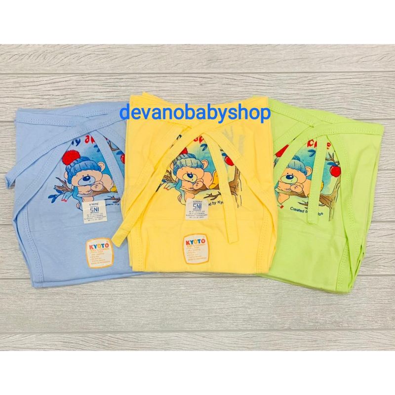 12pcs POPOK BAYI KAIN TALI SABLON WARNA-POPOK KYOTO SABLON WARNA-POPOK TALI SNI