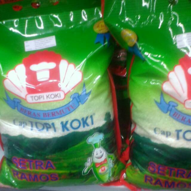

Beras setra ramos cap Topi koki isi 5 kg