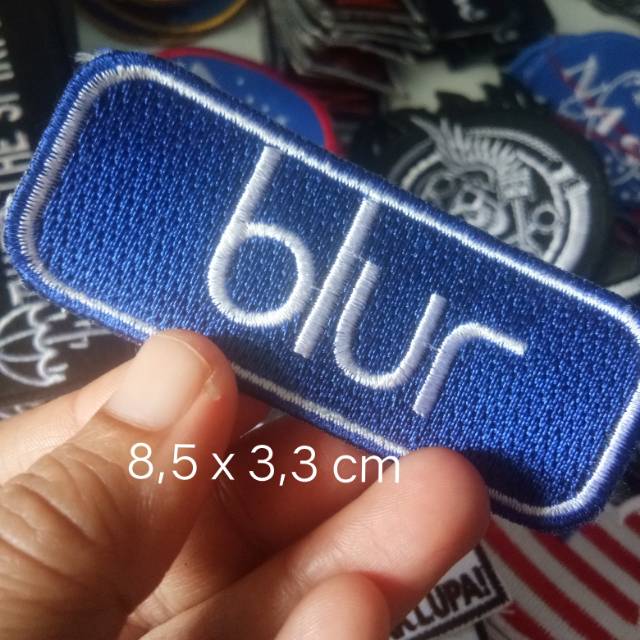 Patch bordir blur aksesoris tempelan jaket