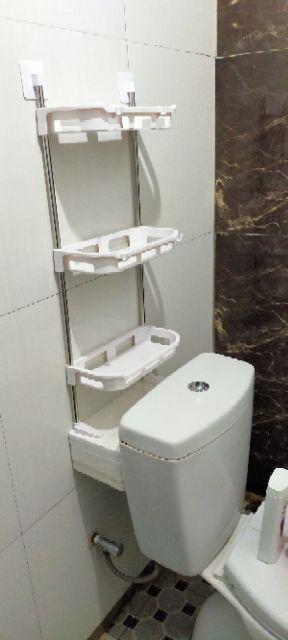 Rak Kamar Mandi Dapur Model Tempel Di Dinding 3 Susun Serbaguna