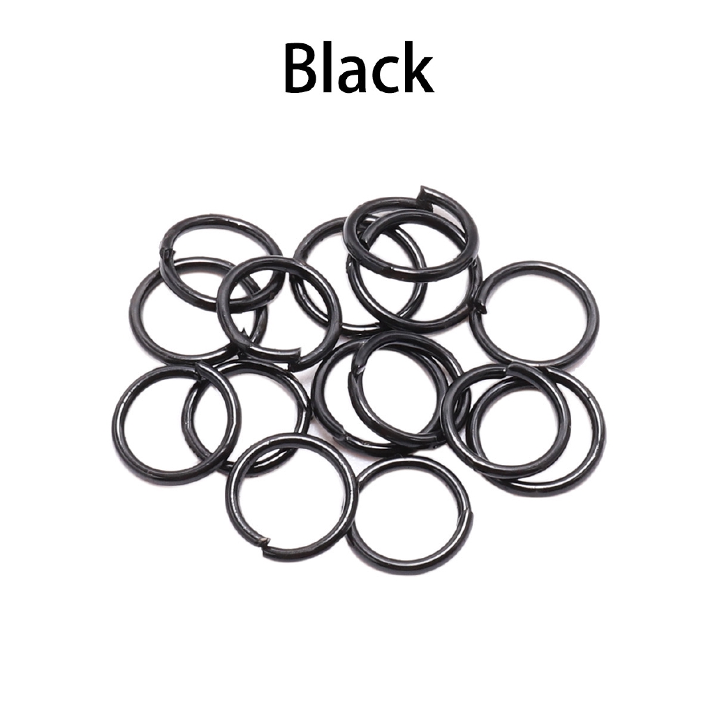 200pcs / Kantong Ring Konektor Split Jump 3 / 4 / 5 / 6 / 7 / 8 / 10 / 12 / 14 / 16 / 18 / 20mm Warna Silver / Gold / Bronze Untuk Membuat Perhiasan Diy